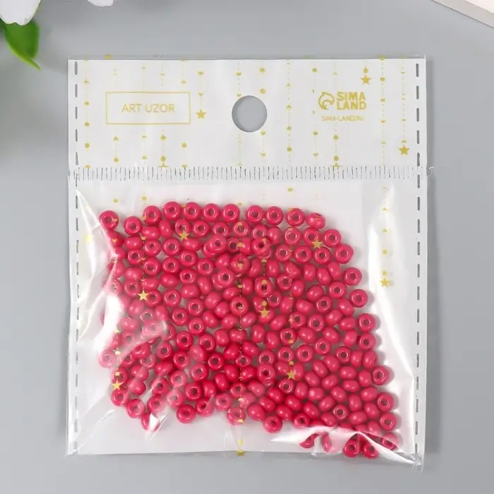 Бисер стекло 6/0  Бисер стекло 6/0 "Бургундия" 15 гр