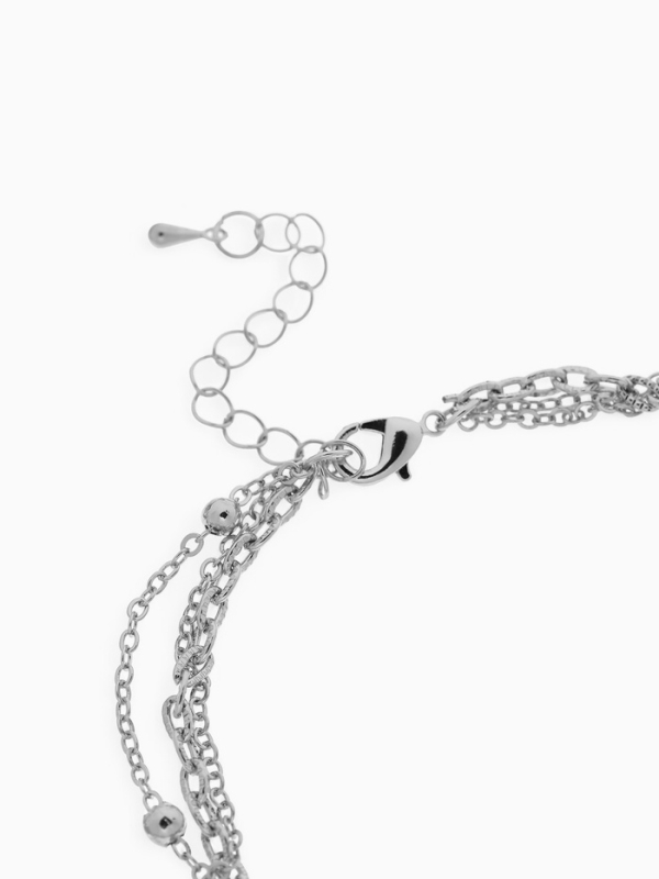 Кулон «Цепь» два сердца и круг, цвет серебро Кулон «Цепь» два сердца и круг, цвет серебро