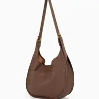 Сумка - мешок женская TEXTURA, на магните, с косметичкой, 34&times;12&times;27 см, коричневая