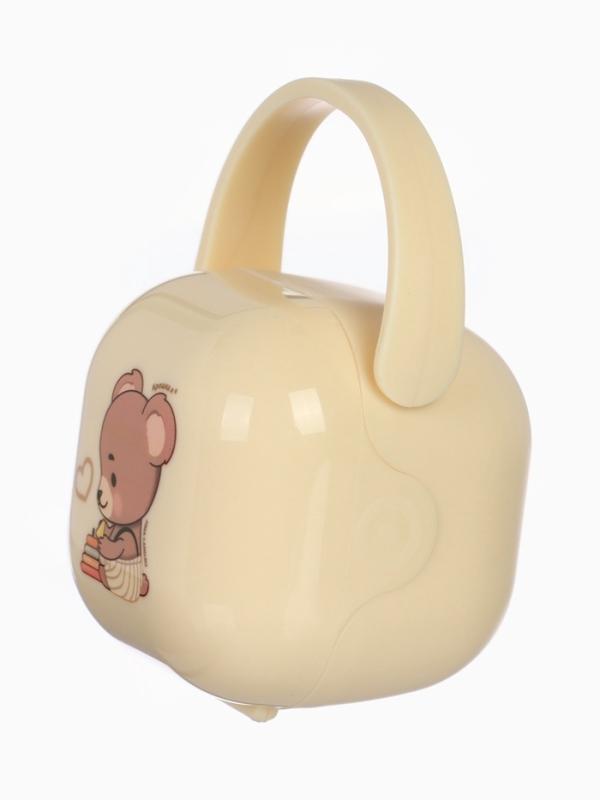 Контейнер для сосок и пустышек «Мишка», цвет бежевый, Крошка Я Контейнер для сосок и пустышек «Мишка», цвет бежевый, Крошка Я