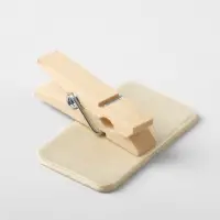 Ценник меловой на прищепке &laquo;Прямоугольник&raquo;, 4&times;3.5 см, чёрный, бежевый