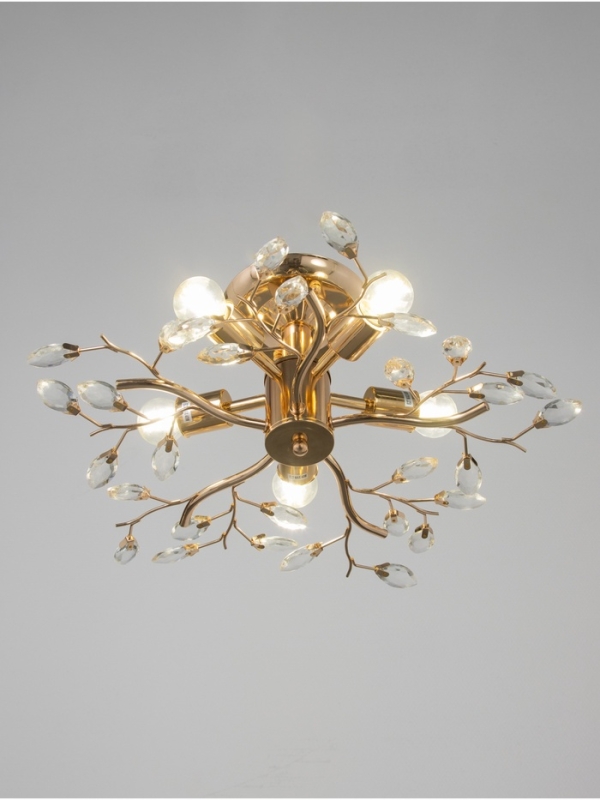 Люстра Люстра "Нежность" 5х40Вт Е27 золото 50х50х18см
