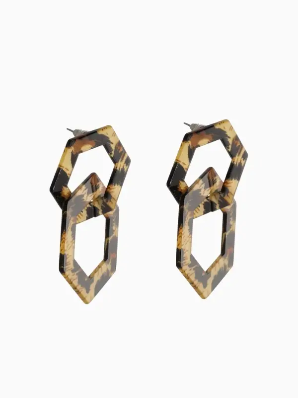 Серьги пластик &laquo;Танзания&raquo;, бесконечность леопард, цветные