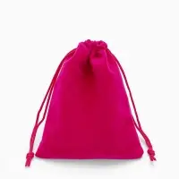 Набор мешочков бархатных 50 шт., 10&times;12 см, цвет ярко-розовый (9901887)