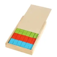 Детский набор деревянные кубики, цветные, 60 штук