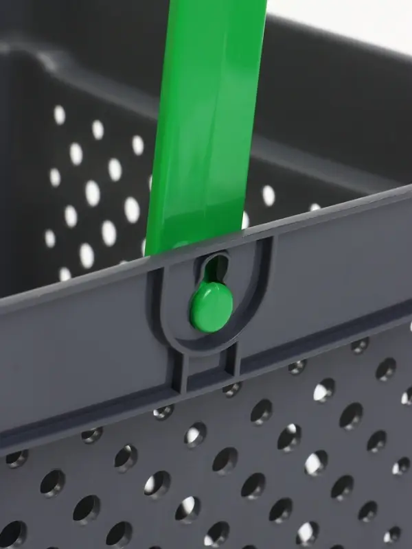 Корзина покупательская пластиковая 10 л, серая