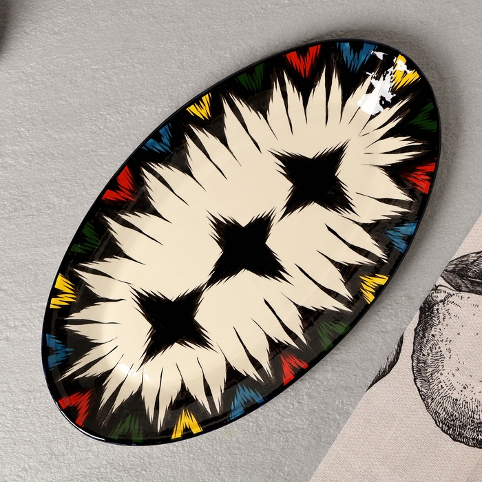 Блюдо Риштанская Керамика Блюдо Риштанская Керамика "Атлас", 29,5 см, овальное 10402740