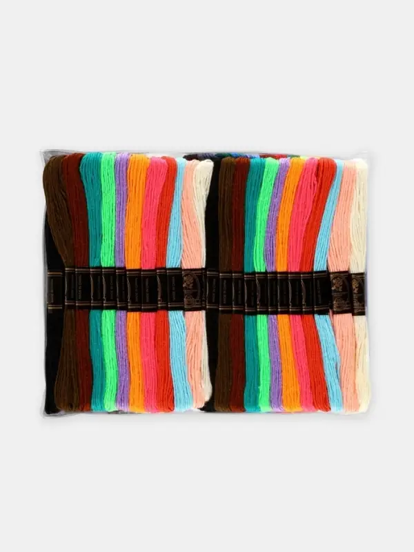 Набор ниток мулине, 8&plusmn;1 м, 100 шт., МИКС