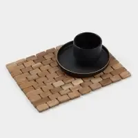 Коврик из тикового дерева, 30&times;20&times;0.7 см