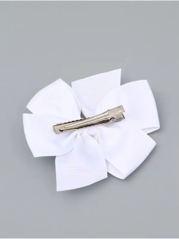 Бант для волос на заколке белый, Принцессы Бант для волос на заколке белый, Принцессы