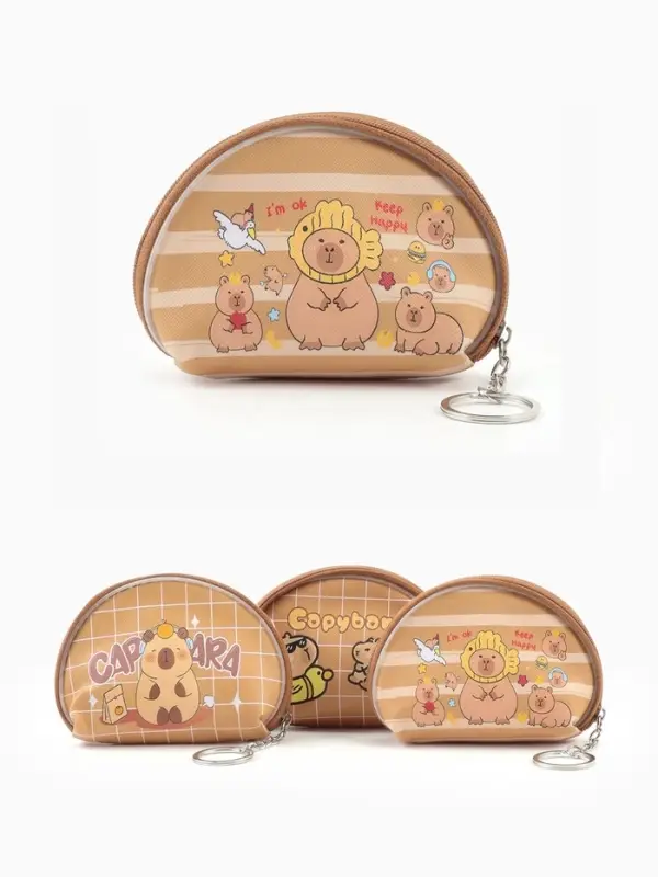 Кошелёк детский &laquo;Капибара&raquo;, монетница, на молнии 10.5&times;2.5&times;8 см, МИКС