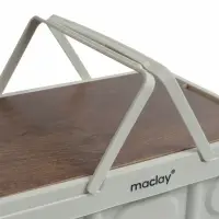 Стол - корзина maclay 2 в 1, складная, 15 л, 33&times;22&times;17/4.5 см, светло-серая