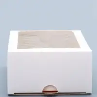 Коробка кондитерская для макарун, с ложементом и окном, белая 18&times;10.7&times;5.5 с м