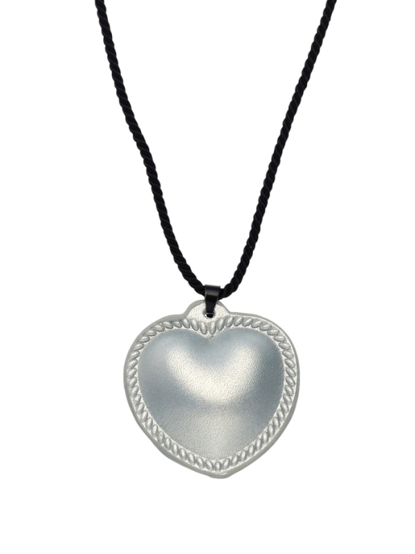 Портупея с кулоном «Сердечко» кожа, трансформер, цвет серебро, 150 см Портупея с кулоном «Сердечко» кожа, трансформер, цвет серебро, 150 см