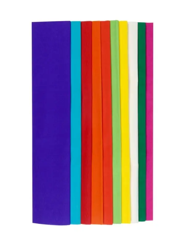 Набор бумаги крепированной &laquo;Классика&raquo;, рулон, 10 штук/10 цветов, 50&times;200 см, 30 г/м&sup2;