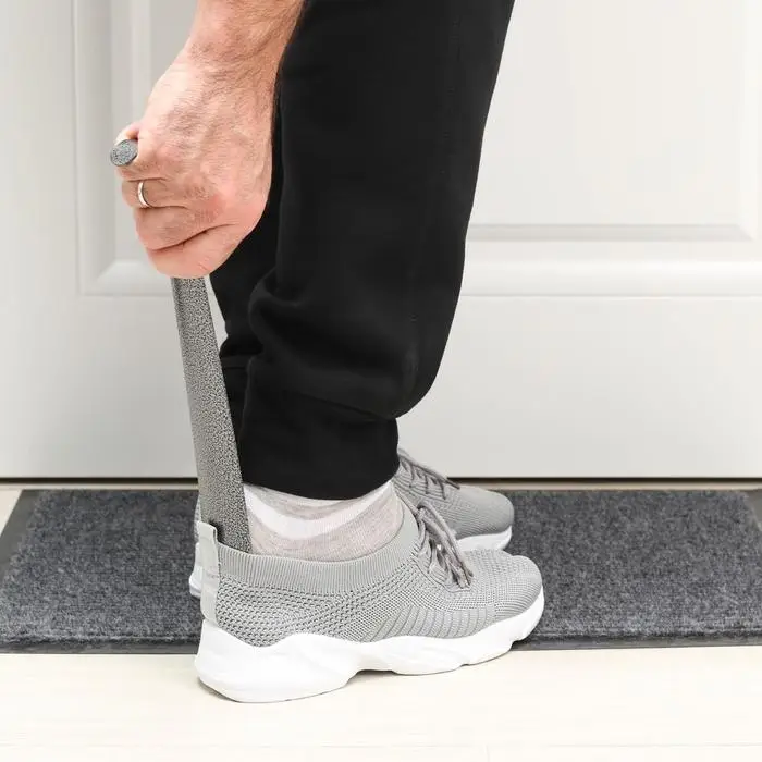 Ложка для обуви с крючком, 30×4 см, металл Ложка для обуви с крючком, 30×4 см, металл