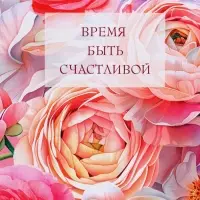 Пакет подарочный ламинированный &laquo;Время быть счастливой&raquo;, розовый, 18&times;22.3&times;10 см
