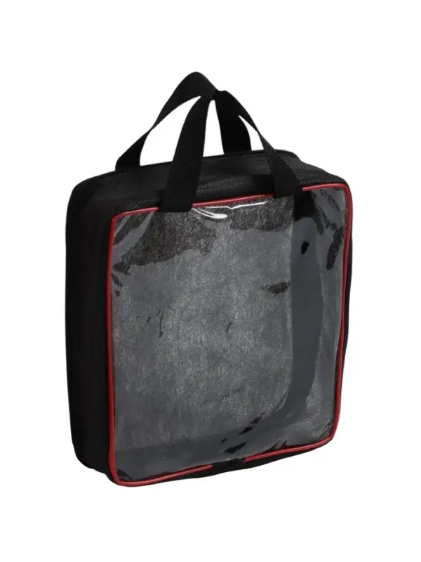 Сумка дорожная, ручная, 20&times;5&times;22.5 см, PVC, черная