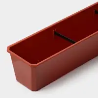 Ящик балконный для цветов, 18 л, 100&times;15&times;17 см, пластиковый, цвет терракот