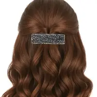 Заколка - автомат для волос QF &laquo;Фелиса&raquo;, 8 см, чёрно-золотая