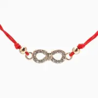 Браслет-оберег &laquo;Красная нить&raquo;, Your daily life бесконечность, белый в золоте