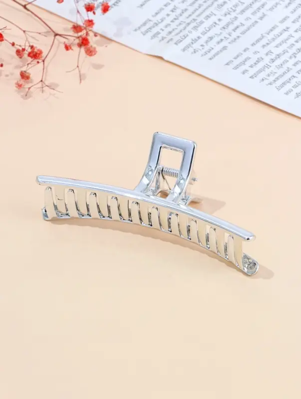 Крабик для волос &laquo;Хилман&raquo;, классик, 11 см, серебро