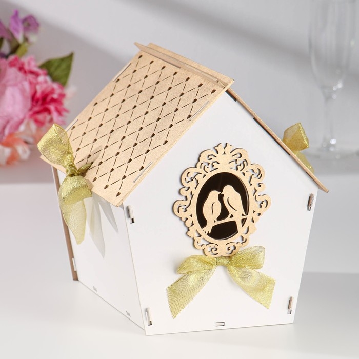 Семейный банк Семейный банк "Дом с птицами", 22,5х21х23,5 см, золото