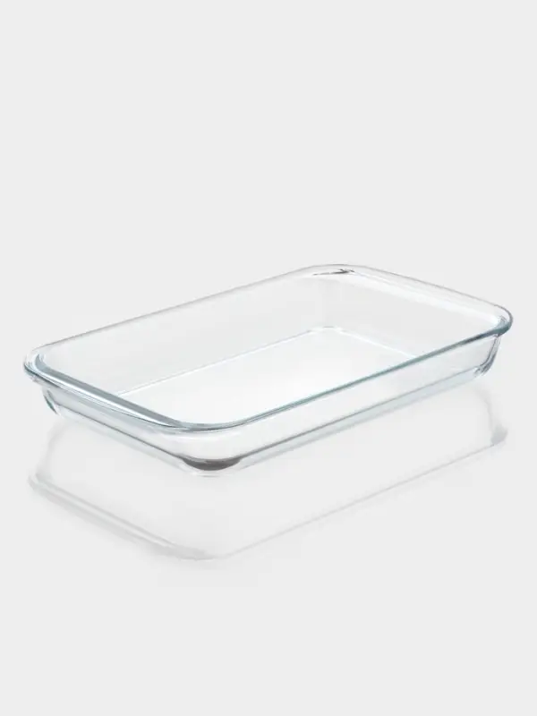 Форма для запекания и выпечки Доляна, 3 л, 39&times;24&times;6 см, жаропрочное стекло, прозрачная
