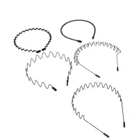 Ободок для волос "Амелия" (набор 5 шт) геометрия, чёрный