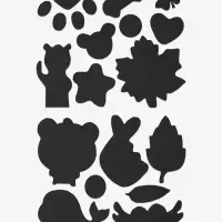 Заплатки для одежды, фигурные, клеевые, лист 25&times;15 см, чёрные