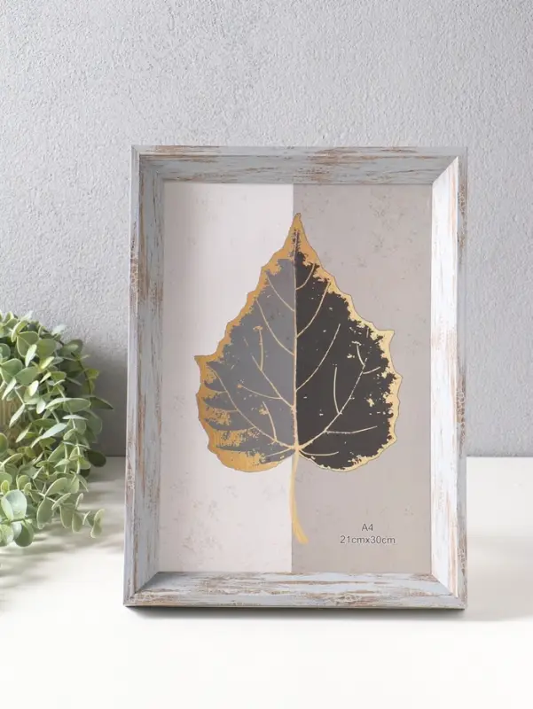 Фоторамка пластик формат А4 см "Прованс" серо-голубой 33,7х24,8х3 см