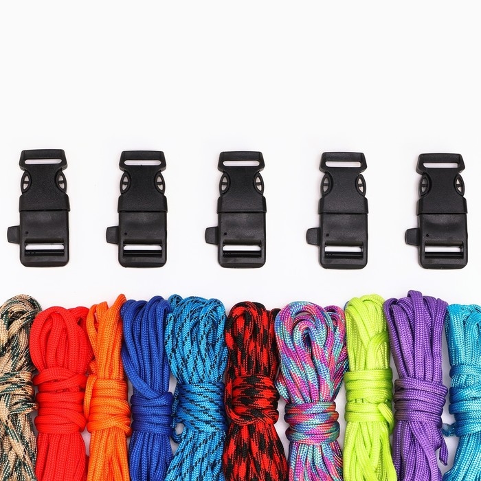 Набор паракордов для плетения, паракорд - 10 шт по 3 м Набор паракордов для плетения, паракорд - 10 шт по 3 м