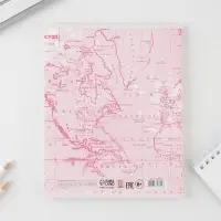 Тетрадь в клетку, предметная, 48 л., на скрепке, А5 &laquo;РОЗОВАЯ СЕРИЯ. География&raquo;