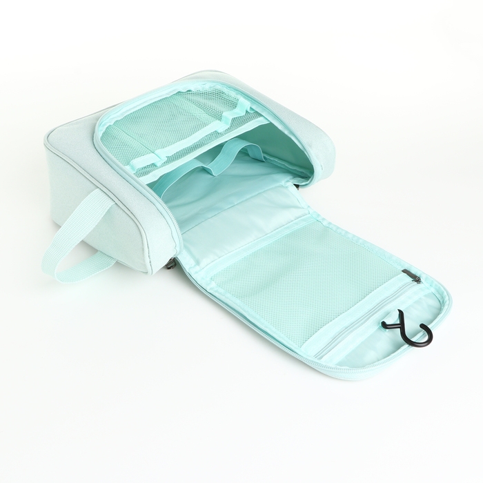 Косметичка-несессер на молнии, цвет зелёный Косметичка-несессер на молнии, цвет зелёный