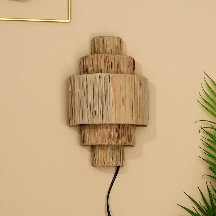 Светильник настенный из ротанга Светильник настенный из ротанга "Водопад" 1х120Вт, Е27, 20х14х32 см