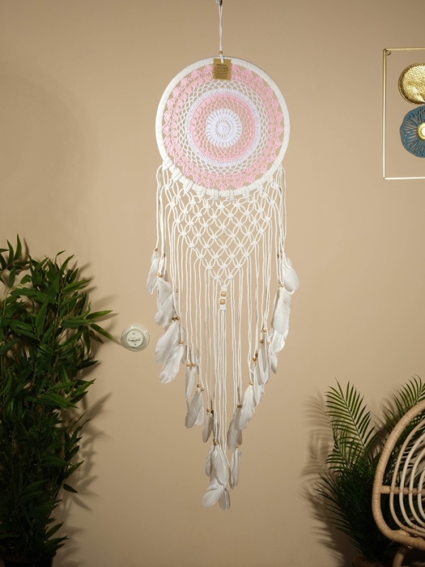 Ловец снов "Нежный тона" 32х90 см.