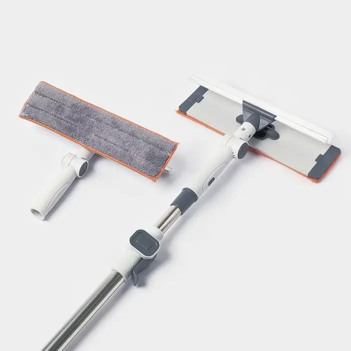 Оконная швабра с креплением на карманы 30&times;8 см, длина 103-145 см, 2 насадки, 45+180 поворот