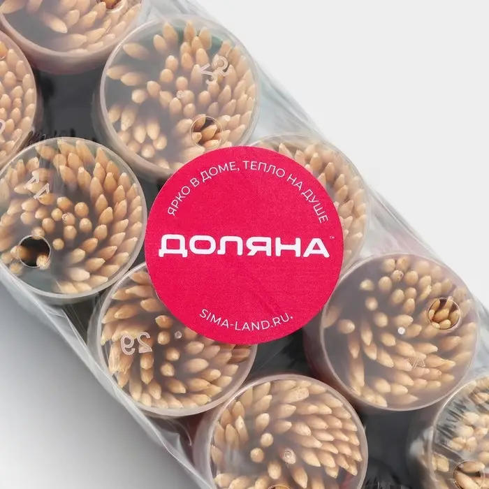 Зубочистки Доляна, 60 шт, цвет МИКС Зубочистки Доляна, 60 шт, цвет МИКС