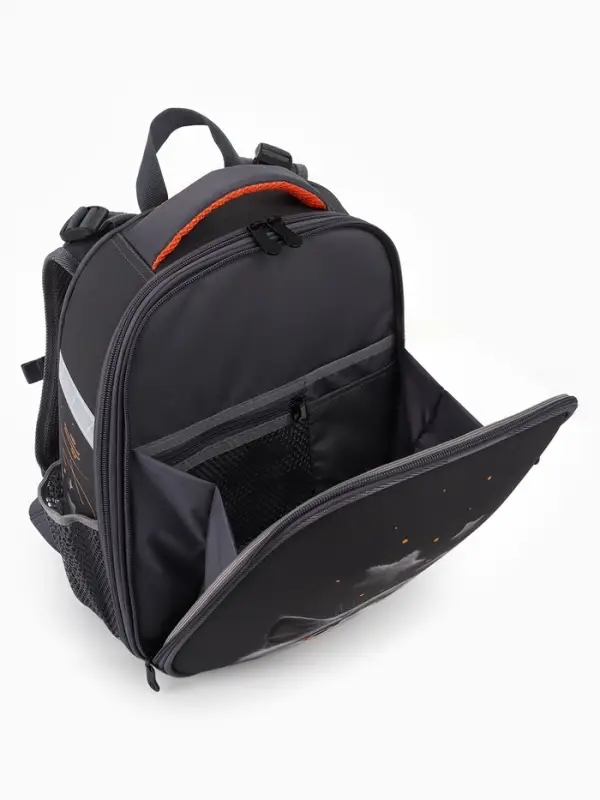 Рюкзак школьный для девочки &laquo;Котик&raquo;, Stavia, эргономичная спинка, 30&times;16&times;38 см, серый