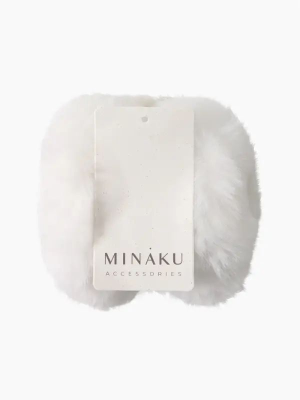 Меховые наушники MINAKU складные, цв.белый р-р 54-58 Меховые наушники MINAKU складные, цв.белый р-р 54-58