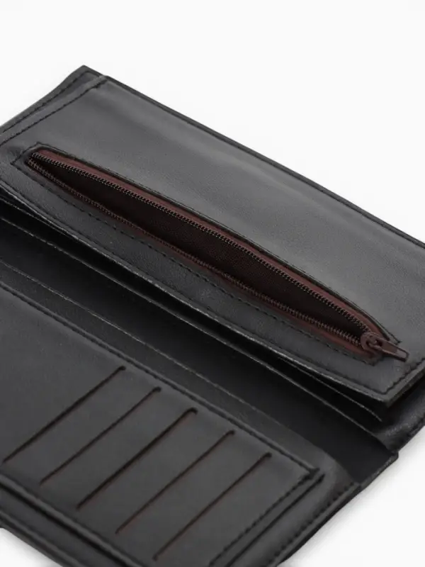 Портмоне мужское &laquo;Кайс&raquo;, на магните, отдел для карт, монет, чёрное