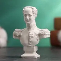 Бюст &laquo;Император Александр I&raquo;, фигурка гипс, белый, 5&times;2&times;6.5 см