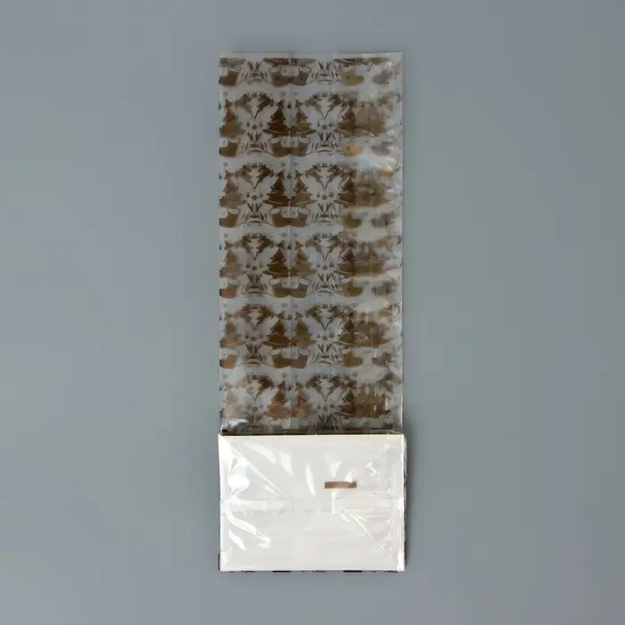 Пакет подарочный новогодний с жёстким дном 6×8×23 см Пакет подарочный новогодний с жёстким дном 6×8×23 см