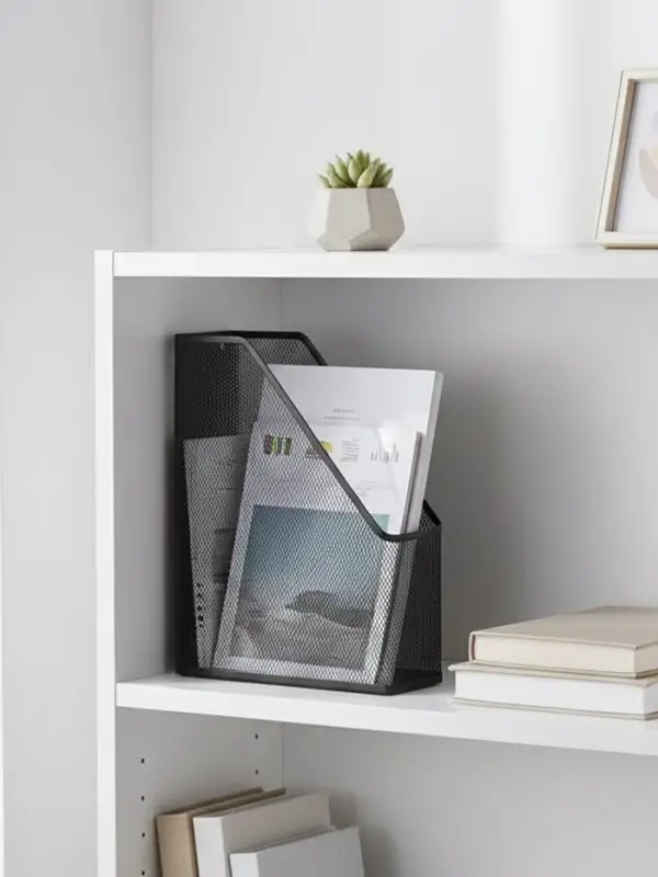 Лоток для бумаг вертикальный, 1 отделение, чёрный