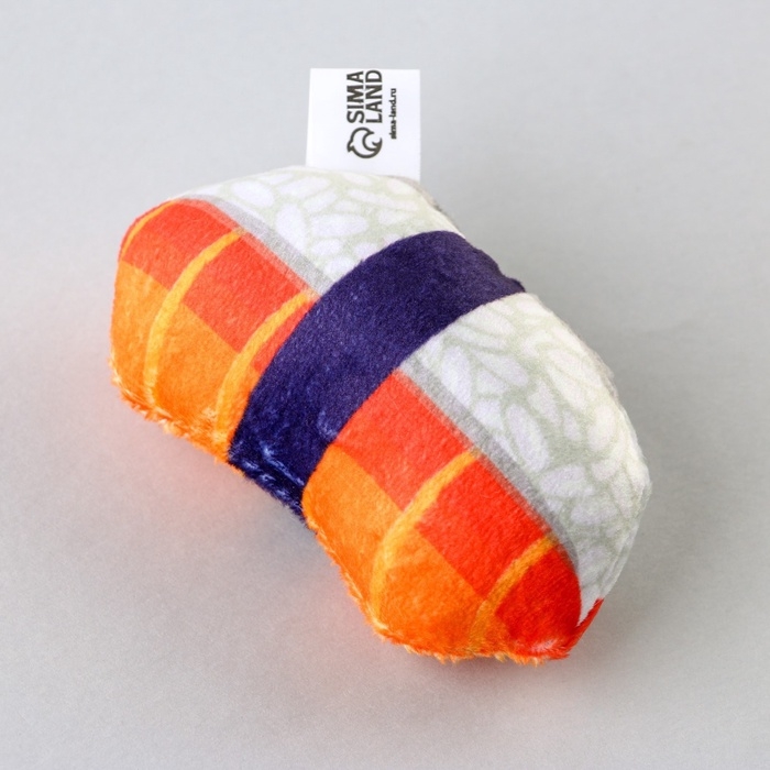 Игрушка для кошек с мятой «Суши» из текстиля, 9х6 см Игрушка для кошек с мятой «Суши» из текстиля, 9х6 см