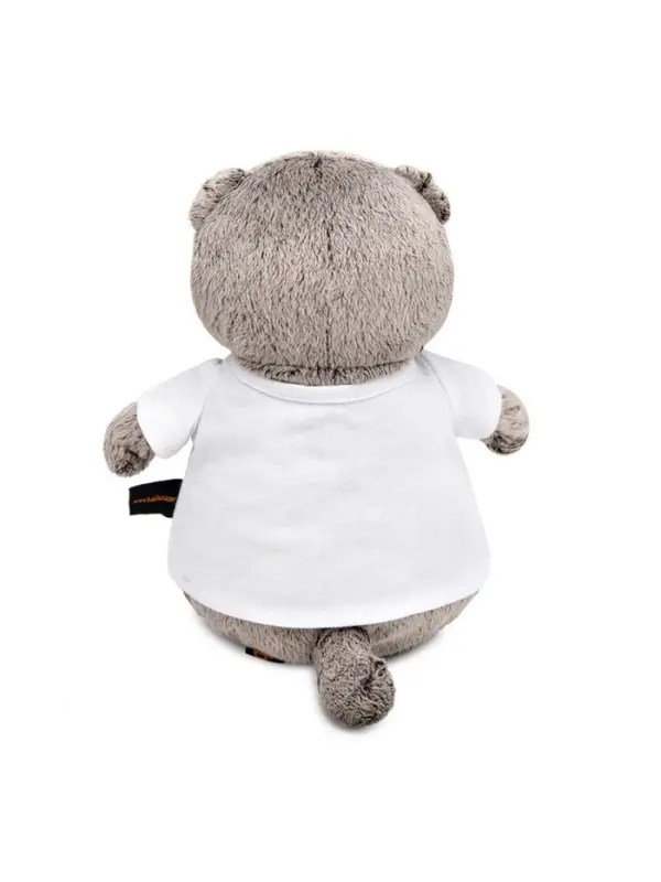 Мягкая игрушка &laquo;Кот Басик в футболке с принтом&raquo;, 19 см