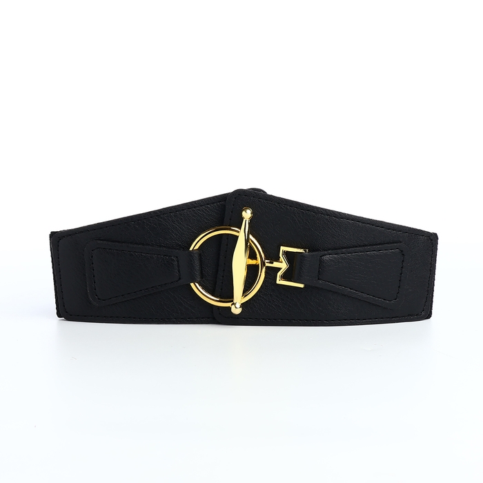 Ремень женский, ширина 8 см, пряжка золото, цвет чёрный Ремень женский, ширина 8 см, пряжка золото, цвет чёрный