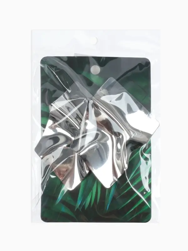 Серьги металл &laquo;Атмосфера&raquo;, ромб мятый, цвет серебро