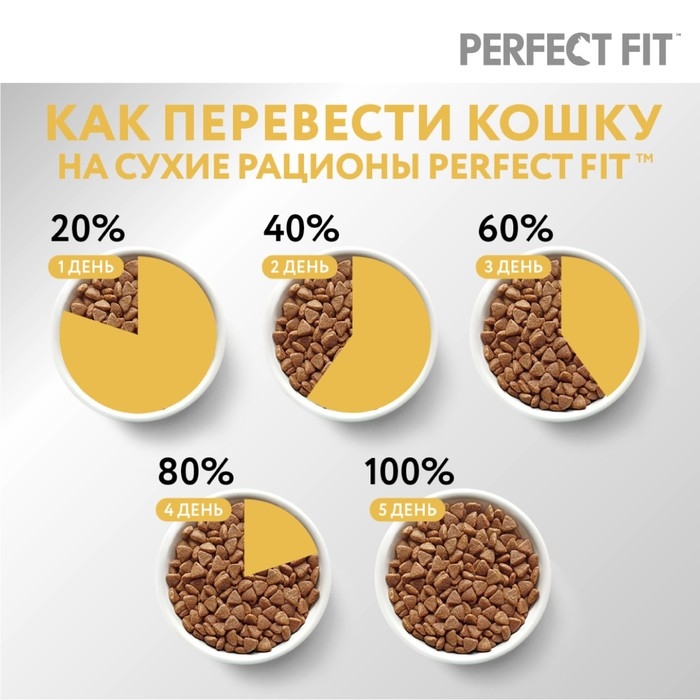 Сухой корм Perfect Fit для чувствительных кошек, индейка, 650 г Сухой корм Perfect Fit для чувствительных кошек, индейка, 650 г