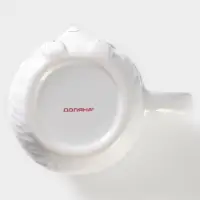 Кружка Доляна &laquo;Ёжик в золотом&raquo;, 450 мл, доломит, белая